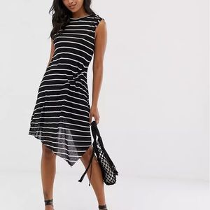 NWT All Saints Duma Stripe Dress Size M